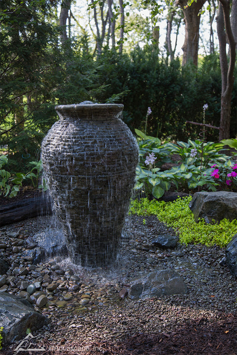 Stacked Slate Urns