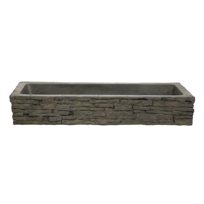 Quad-Spill Straight Stacked Slate Wall Topper