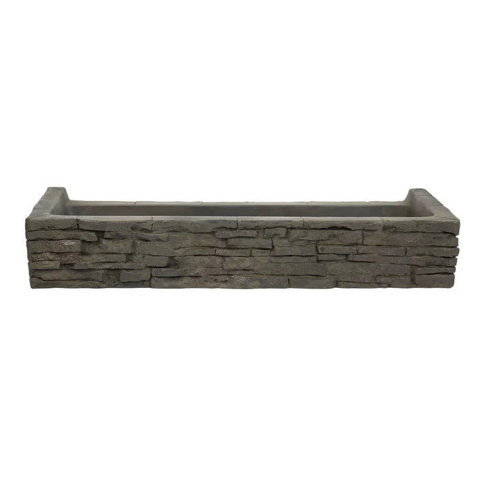 Front-Spill Straight Stacked Slate Wall Topper