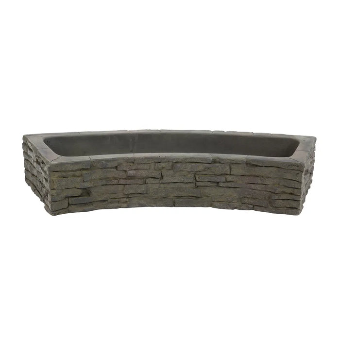 Quad-Spill Curved Stacked Slate Wall Topper