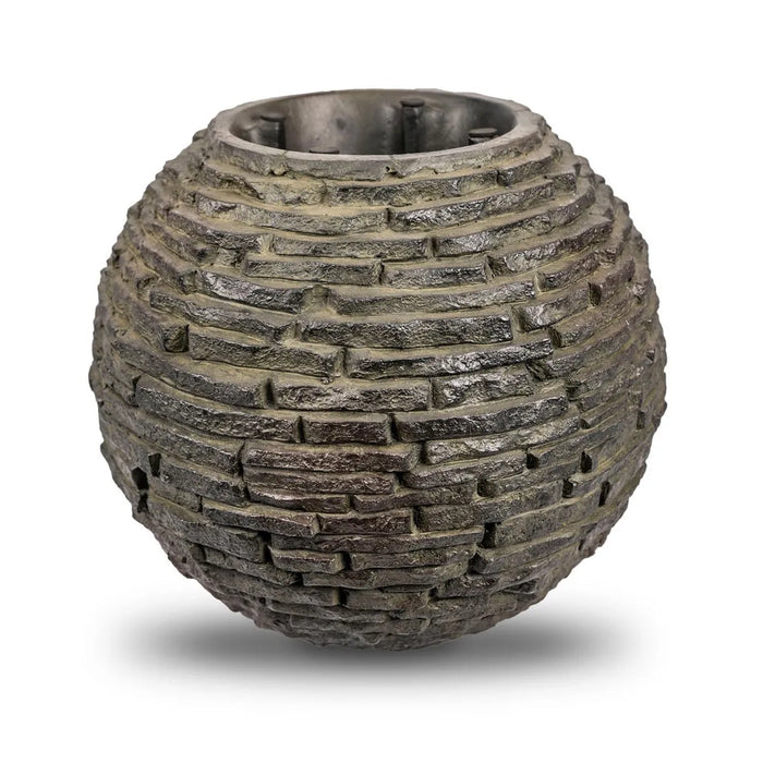 Small Stacked Slate Sphere Landscape Fountain Kit