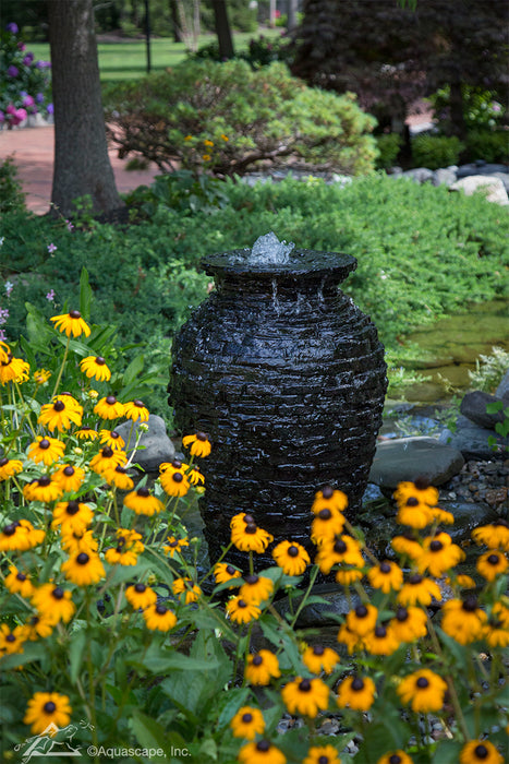 Stacked Slate Urns