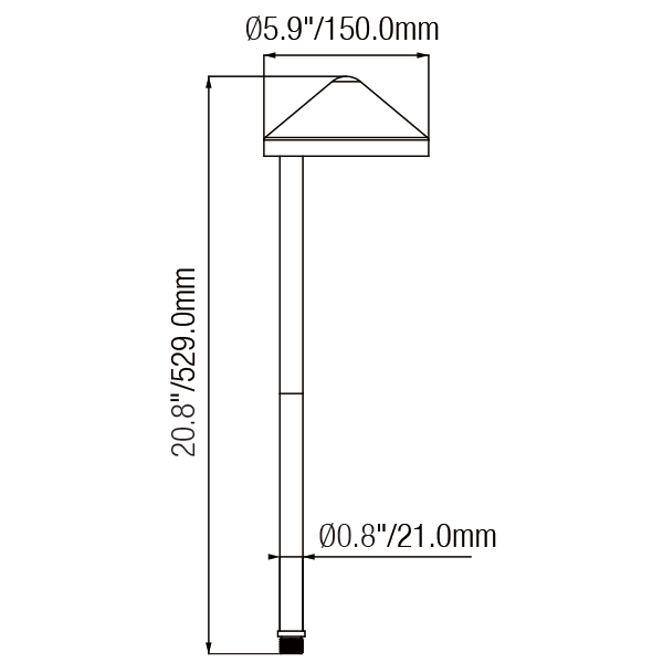 LT9401 - Die-Cast Aluminium Path Light - Bronze